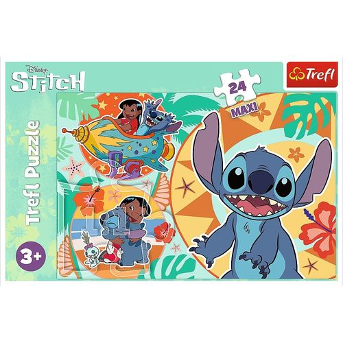 Puzzle 24 elementy Maxi Wesoły dzień Lilo i Stitch na Arena.pl