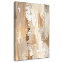 Obraz na płótnie, Beżowa Abstrakcja Tekstura Minimalistyczna