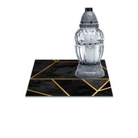 SZKLANA PODSTAWKA POD ZNICZE Z DEDYKACJĄ 30x30cm Elegancja 361f