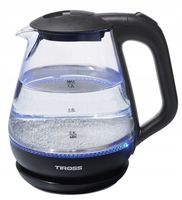 CZAJNIK Elektryczny Bezprzewodowy PODŚWIETLANY Szklany 1,2l 2708