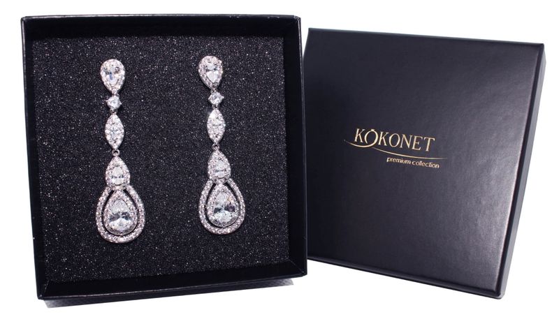 Kolczyki ślubne VIVIEN silver zdjęcie 1