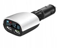 ŁADOWARKA 2xUSB WOLTOMIERZ ALARM NISKIEGO NAPIĘCIA 8-30V 2xUSB 3.4A +ALARM