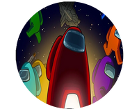 Opłatek na tort Among Us