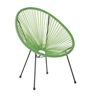 Krzesło rattanowe zielone ACAPULCO II