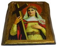 Ikona Święta Helena patronka farbiarzy, wytwórców igieł i gwoździ