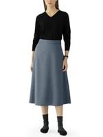 Damska Spódnica Midi Bawełniana Rozkloszowana Niebieska L Elegancka