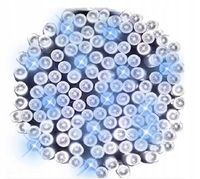 LAMPKI CHOINKOWE FLASH 100 LED GRUBE ZEWNĘTRZNE BIAŁE ZIMNE BŁYSK NIEBIESKI