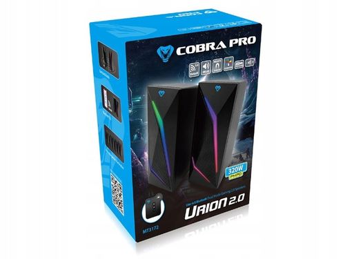 Gamingowe głośniki 2.0 COBRA PRO URION 8W MT3172 PODŚW. RGB MODUŁ STERUJĄCY na Arena.pl
