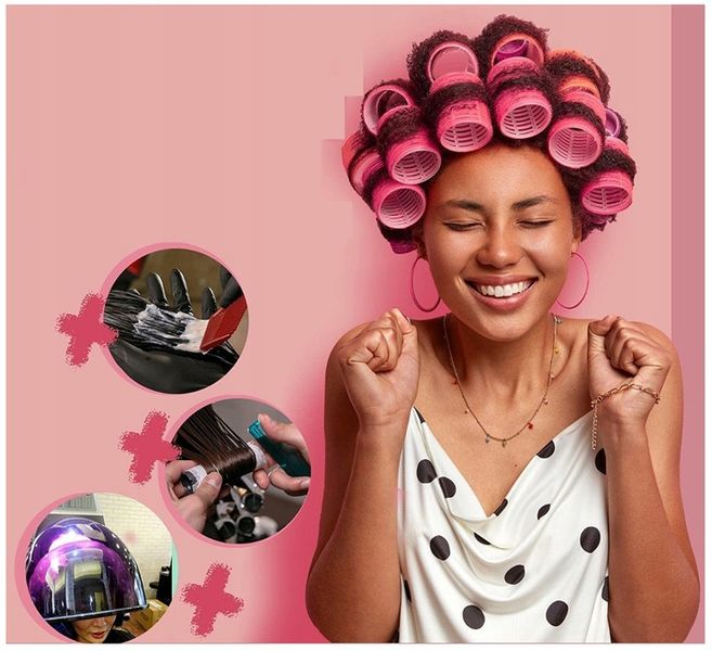 ZESTAW WAŁKI DO WŁOSÓW NA RZEPY DUŻO WAŁKÓW - 34 ELEMENTY zdjęcie 11