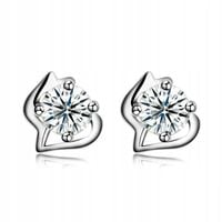 Kolczyki SREBRO 925 błyszczące cyrkonie sztyfty