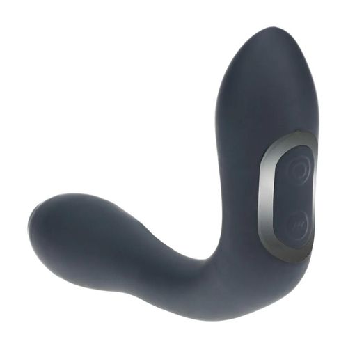 vibrating heating bendable tapping silicone prostate stimulator - black na Arena.pl