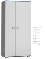 praktyczna szafa dla nastolatka garderoba półki z regulacją BLUE Y24