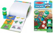 Sticker WOW Stempelki z naklejkami dinozaury zestaw 300szt naklejek książka