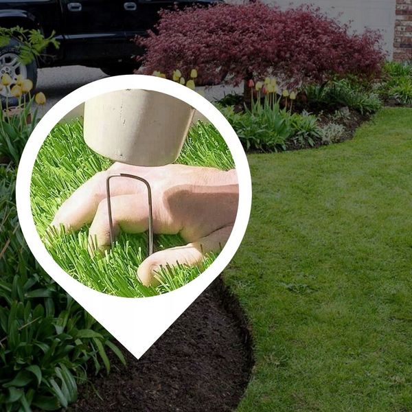 Kotwy Gruntowe Ocynkowane Szpilki do Agrowłókniny 30cm 4mm Zestaw 20 Sztuk zdjęcie 6