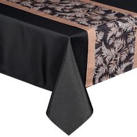 Obrus dekoracyjny z szarfą ANITA 140X220 + 33X220 czarny