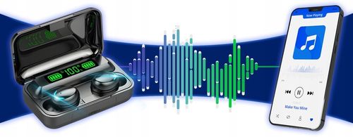 SŁUCHAWKI BEZPRZEWODOWE BLUETOOTH 5.1 F9 - PRO MODEL 2023 TWS + POWERBANK na Arena.pl