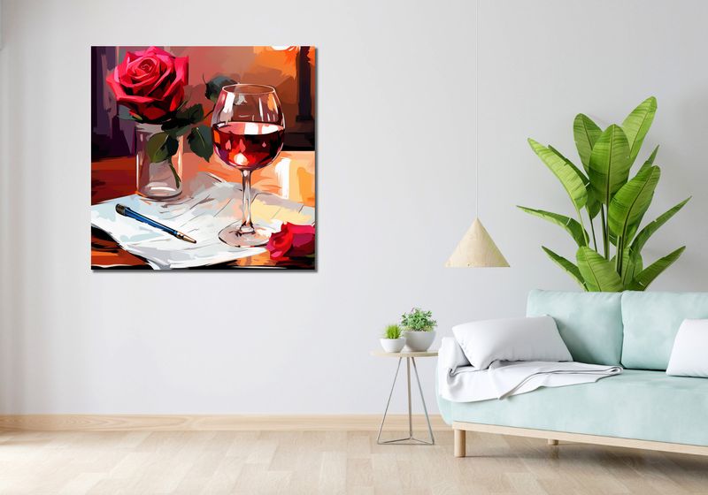 Obraz 100x100cm Poetycki Wieczór zdjęcie 2