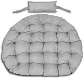 Poduszka ogrodowa 110 na krzesło wiszące bocianie gniazdo wodoodporna szara