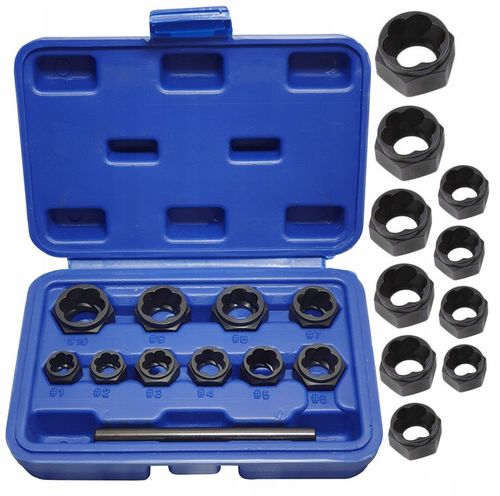 Nasadki Falon-Tech FT1005 do uszkodzonych śrub i nakrętek 11 el. Cr-Mo na Arena.pl