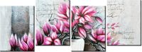 45CM 120 OBRAZ 4 ELEM MAGNOLIE WAZONACH ŚCIENNY
