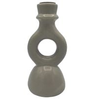 Świecznik stołowy nowoczesny ceramiczny brązowy