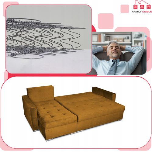 Narożnik Varius rozkładany z funkcją spania Family meble rogówka na Arena.pl