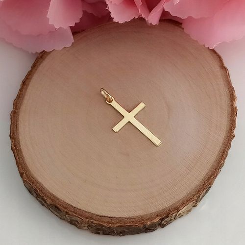 Krzyżyk złoty bez wizerunku gładki pr.585 na Arena.pl