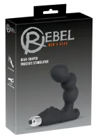 rebel zakrzywiony stymulator prostaty kulisty czarny silikonowy 14 cm
