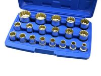 ZESTAW NASADEK 12-KĄTNYCH CrV 19szt 8-32mm