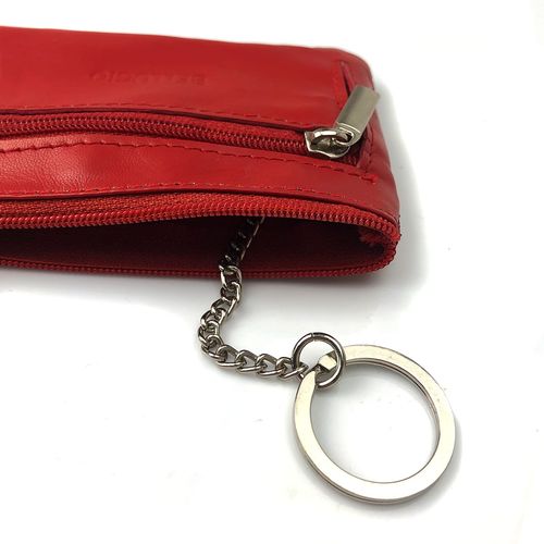 etui na klucze bellugio ze skóry naturalnej - ciemnoczerwone na Arena.pl