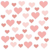 Naklejki Różowe SERDUSZKA Serca Styl Boho ZESTAW Dla Dzieci 60cm x 30cm