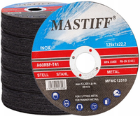 50x TARCZE TARCZA DO CIĘCIA METALU STALI INOX 125X1X22,23 MM MASTIFF