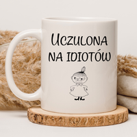 CHAMSKI KUBEK BEZ CENZURY | ŚMIESZNY PREZENT | DO PRACY BIURA DOMU | 330 ml