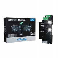 Shelly Qubino Wave Pro Shutter Przekaźnik DIN Z Pomiarem Energii 2-Kanałowy