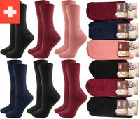 6x Skarpety Damskie Zimowe Angora Ciepłe Skarpetki na Zimę Miękkie 35-38