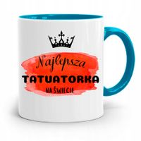 Dla Tatuażystki Tatuażysty Kubek Błękitny Prezent Z Nadrukiem Ze Zdjęciem