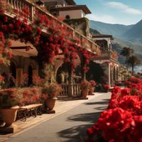 Plakat 90x90cm Czerwona Idylla