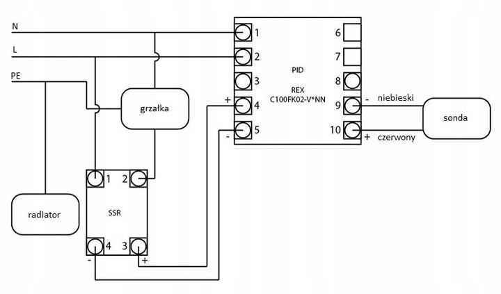 STEROWNIK REGULATOR TEMPERATURY REX C100 230 SSR zdjęcie 4