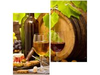 60X60CM BIAŁE CZERWONE DWU OBRAZ ŚCIAN