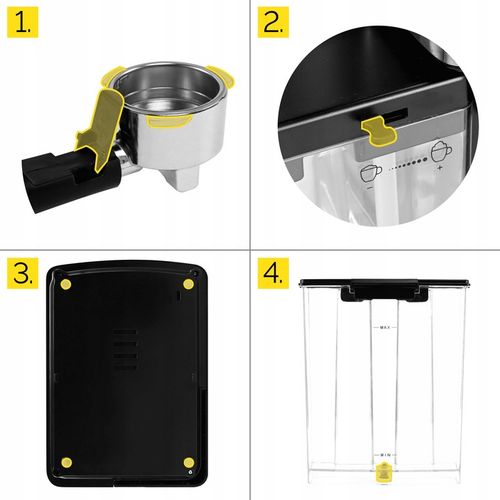 Ekspres do kawy Ciśnieniowy Automatyczny Yoer 20bar 1350W +Spieniacz Mleka na Arena.pl