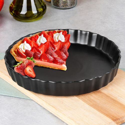 Forma do tarty ceramiczna czarna 24,5 cm na Arena.pl