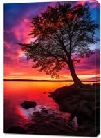 Obraz 70x100cm Zmierzch Nad Wodą