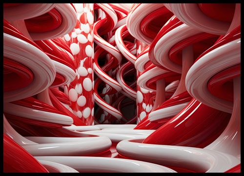 Plakat 70x50cm Czerwone Wiry na Arena.pl