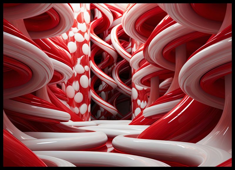 Plakat 70x50cm Czerwone Wiry zdjęcie 2