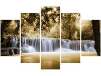 70 100CM OBRAZ 5 ELEM WODOSPAD DRUK PŁÓTNO