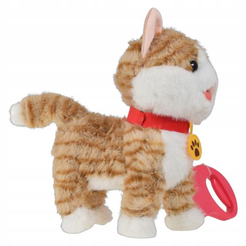 Kotek interaktywny pluszowy na smyczy akumulator USB funkcje dźwięk ruch na Arena.pl