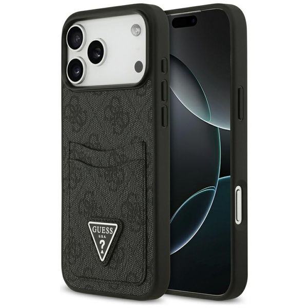 Etui Guess 4G Double Card Triangle do iPhone 17 Pro Max czarny zdjęcie 1