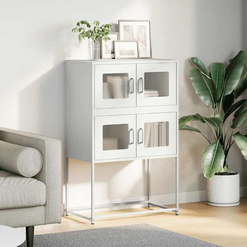 Komoda biała 68x39x107 cm stal na Arena.pl