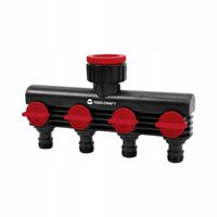 Rozdzielacz HYDRAULICZNY do wody 4 STREFY poczwórny z zaworami