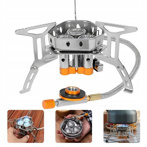 Doskonała MINI kuchenka turystyczna gazowa na kartusze z adapterem 5800W na Arena.pl